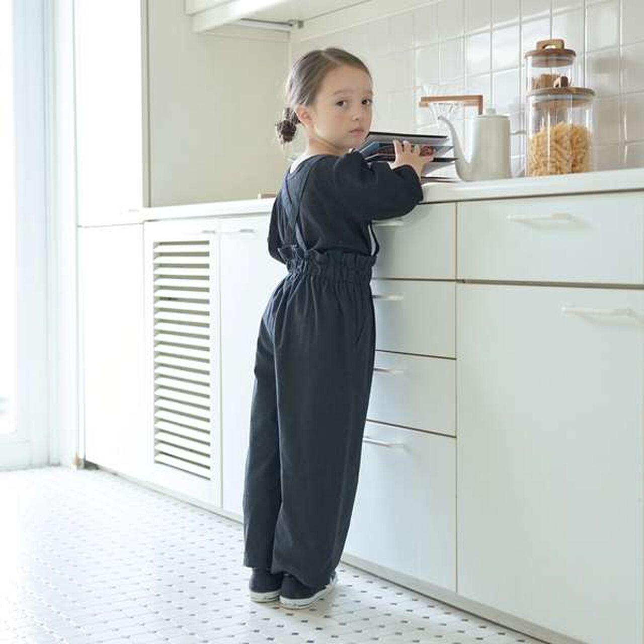 Relaxed Pants with Removable Suspenders,Ivory, large image number 8