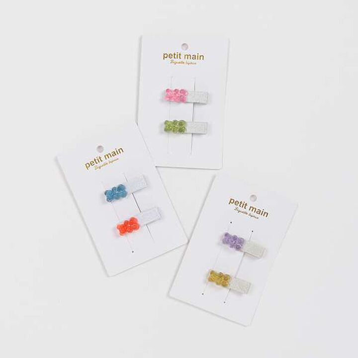 Bear Hair Clips 2-Pack,Light pink, medium image number 5