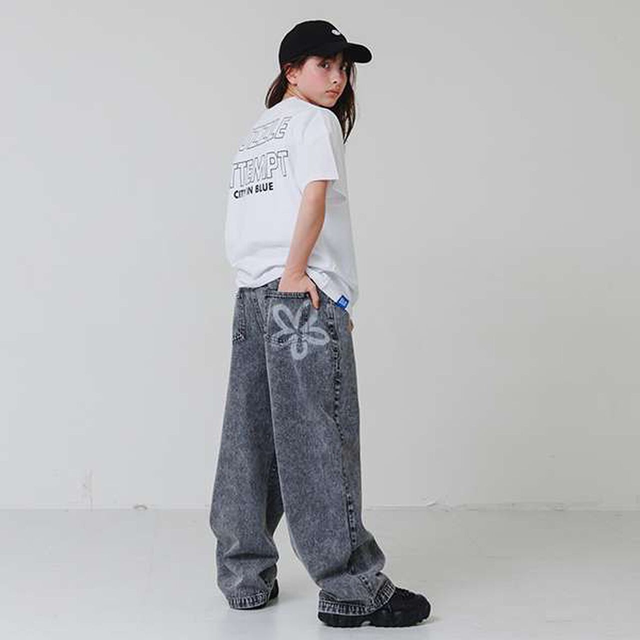 Back Reflective Print Short Sleeve T-Shirt,White, large image number 12