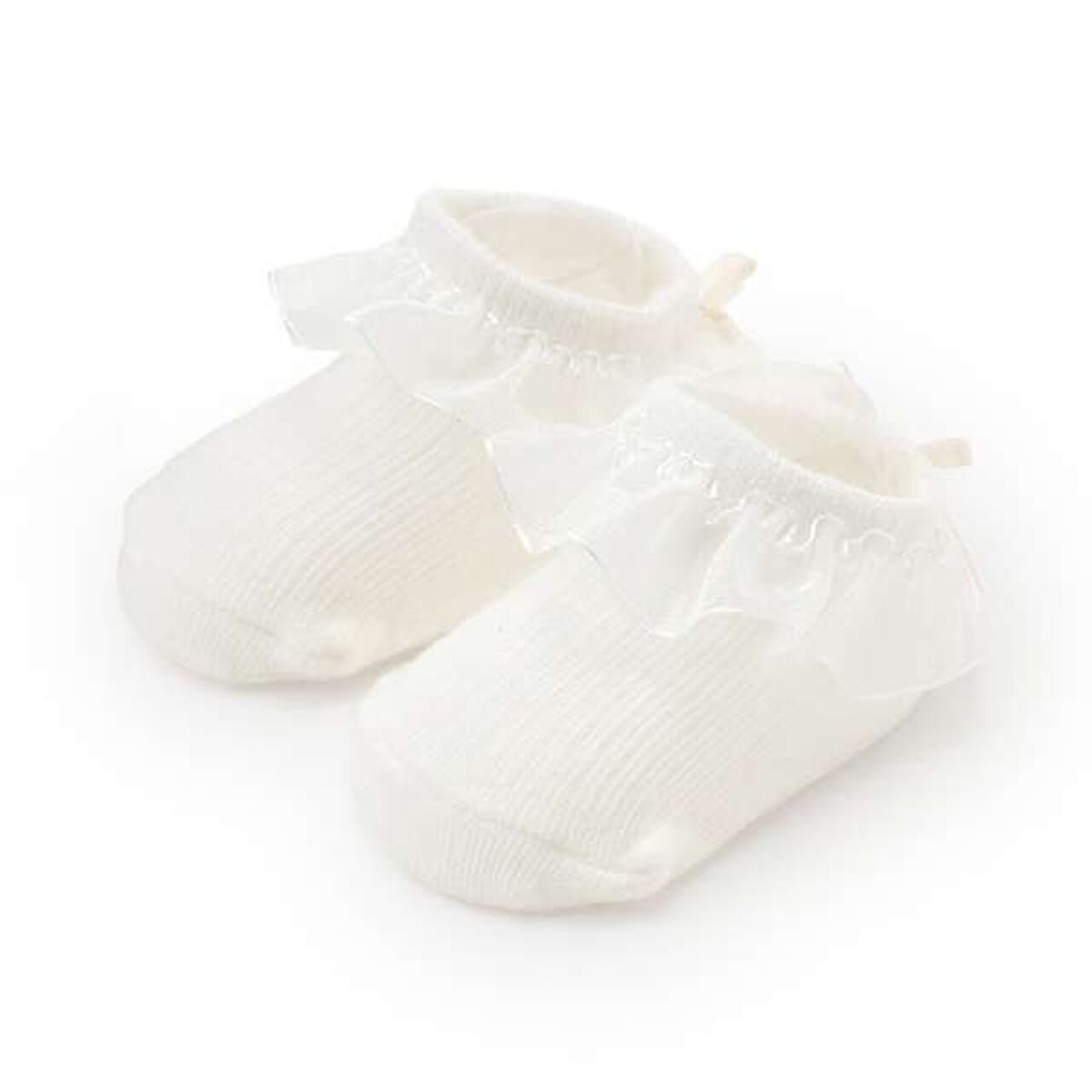 Organza Frill Cup Socks,Light pink, large image number 9