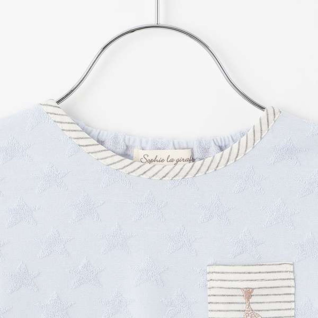 Star Jacquard Long-Sleeve T-Shirt,Blue, large image number 2