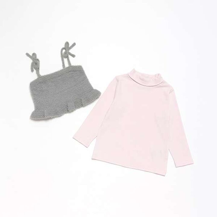 [Link] Sparkling Knit Vest Set,Lavender, medium image number 3