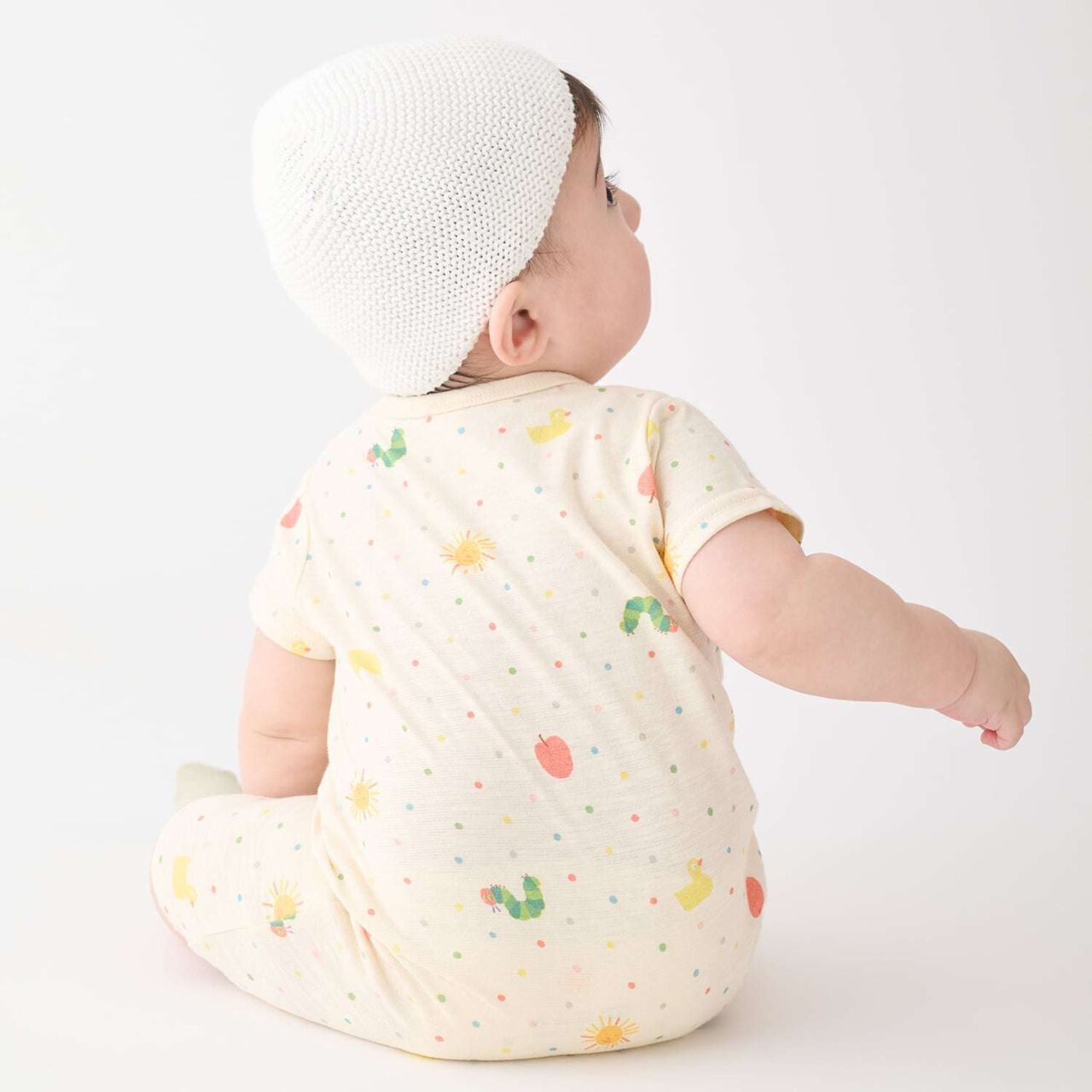 [Hungry Caterpillar] All-Over Pattern 2 WAY Overall,Off white, large image number 1