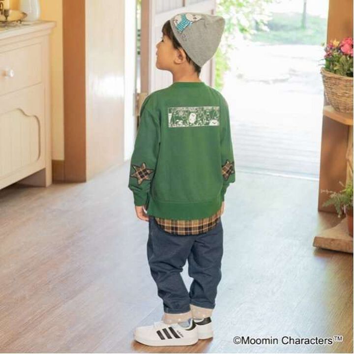 [MOOMIN] Long-Sleeve T-Shirt with Elbow Patches,Beige, medium image number 10