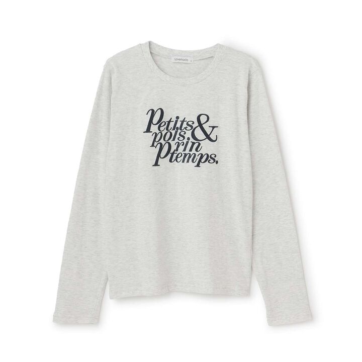 Logo Embroidery Long-Sleeve T-Shirt,Off white, medium image number 4