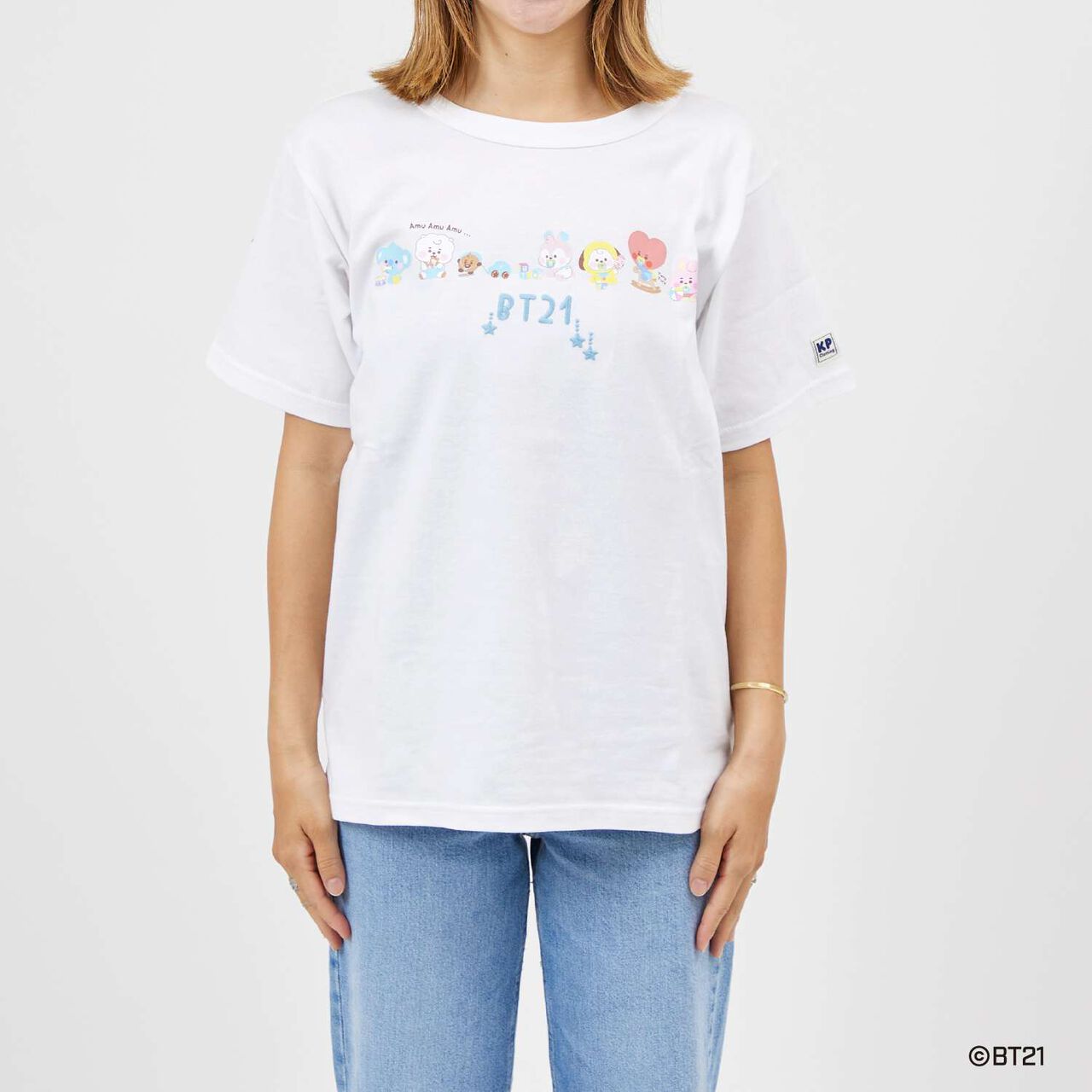 [BT21] Print & Embroidery Short Sleeve T-Shirt (Adult),White, large image number 16