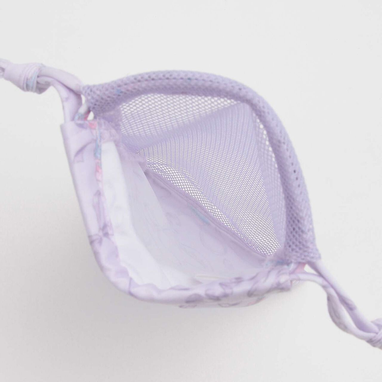 [Mesh] Rabbit Ballet Pattern Drawstring Bag for Ballet Shoes,Lavender, large image number 3
