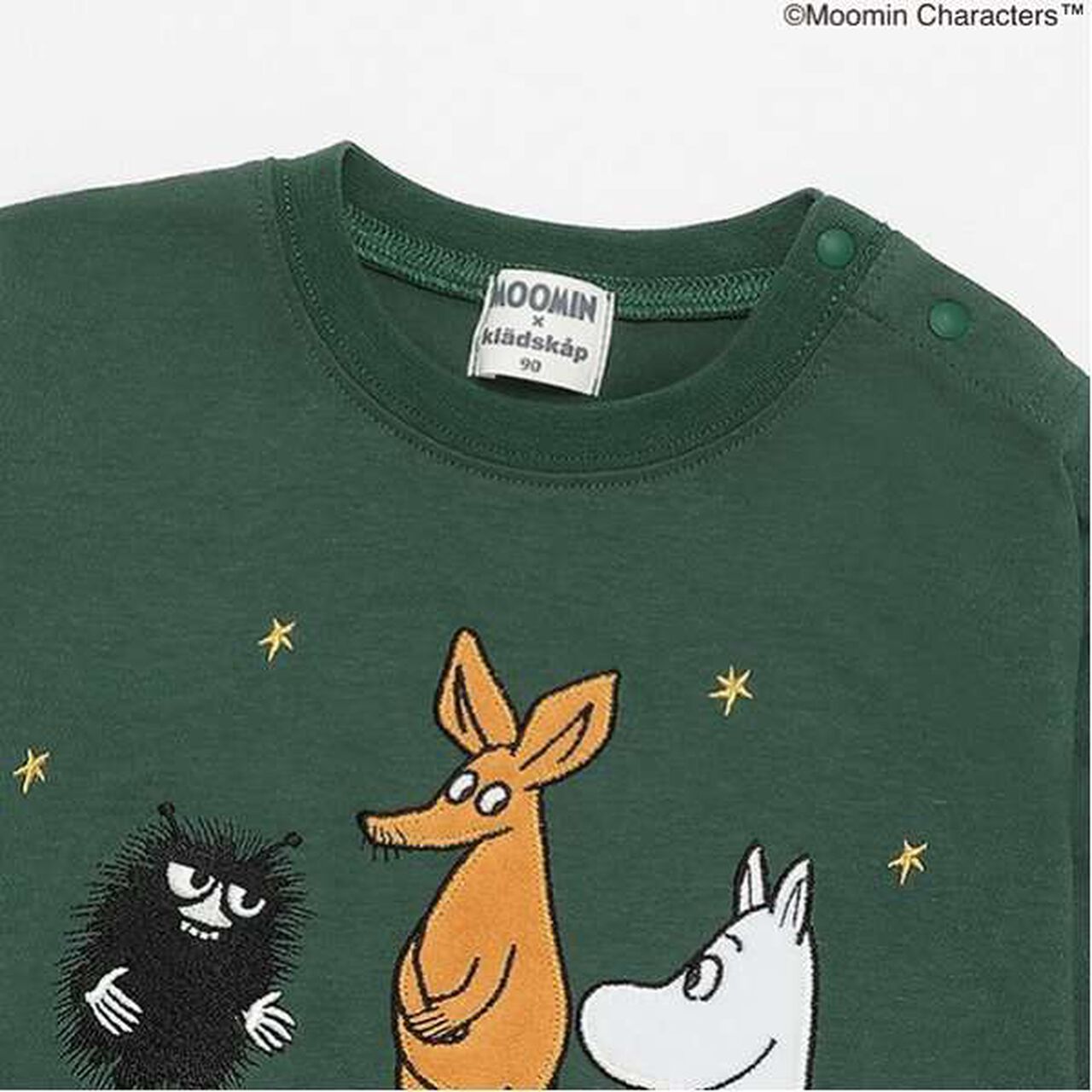 [MOOMIN] Long-Sleeve T-Shirt with Elbow Patches,Beige, large image number 13