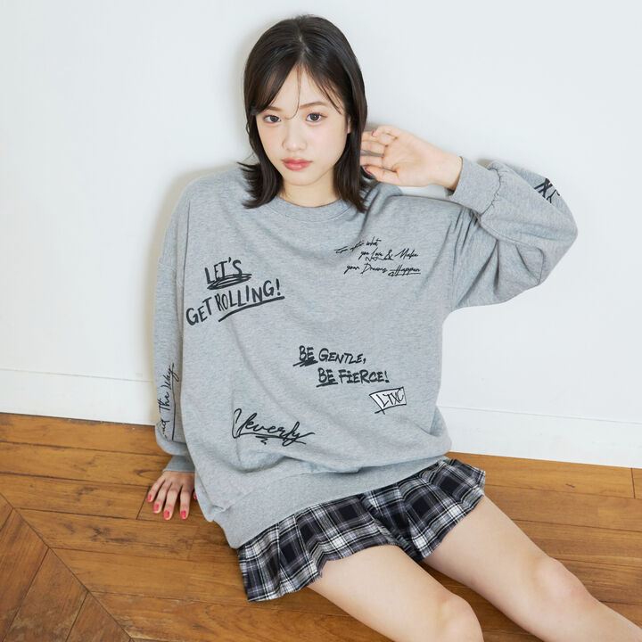 [LTXC/Cotton 100%] Graphic Pullover,Off white, medium image number 4