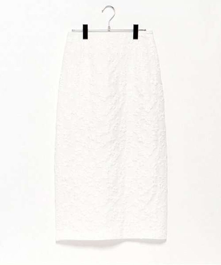 Floral Jacquard Tight Skirt,Off white, medium image number 14