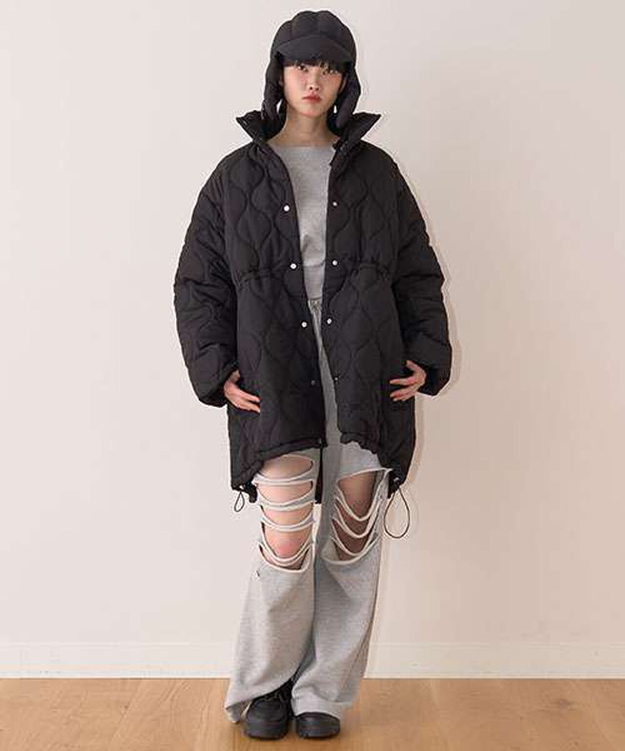 Damage Sweatpants,Charcoal gray, large image number 3