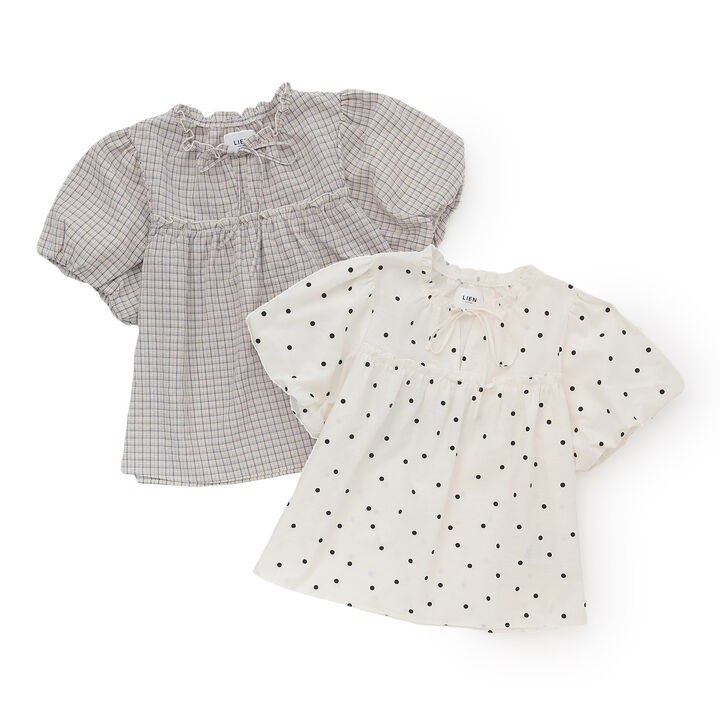 [Link] Gathered Puff Blouse,Pearl white, medium image number 12