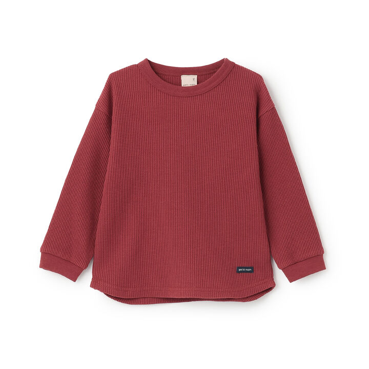 [GOOD PRICE] Waffle Long-Sleeve T-Shirt,Blue, medium image number 6