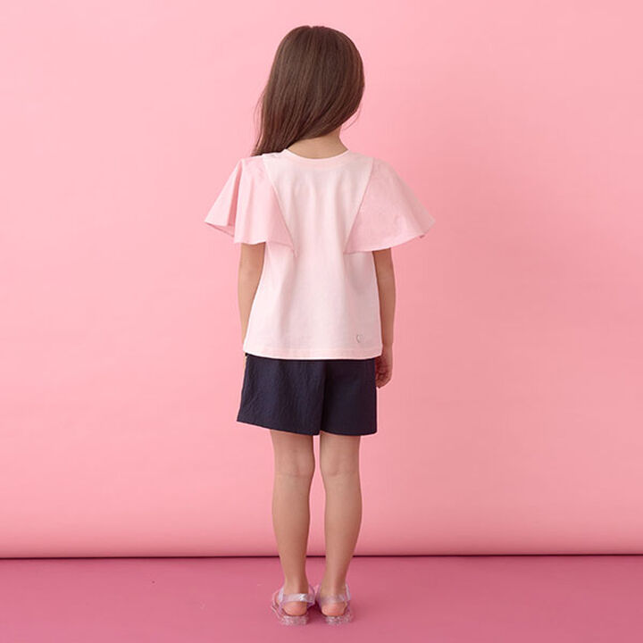 [Reversible] Soft Cotton Flare Sleeve T-Shirt,Moderate pink, medium image number 8