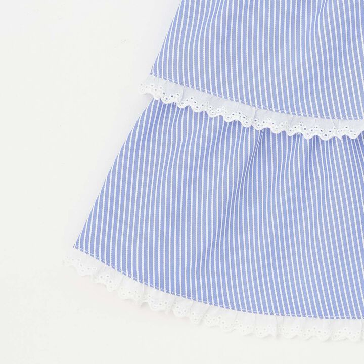 Tiered Shirt Mini One-Piece Dress,Blue, medium image number 8