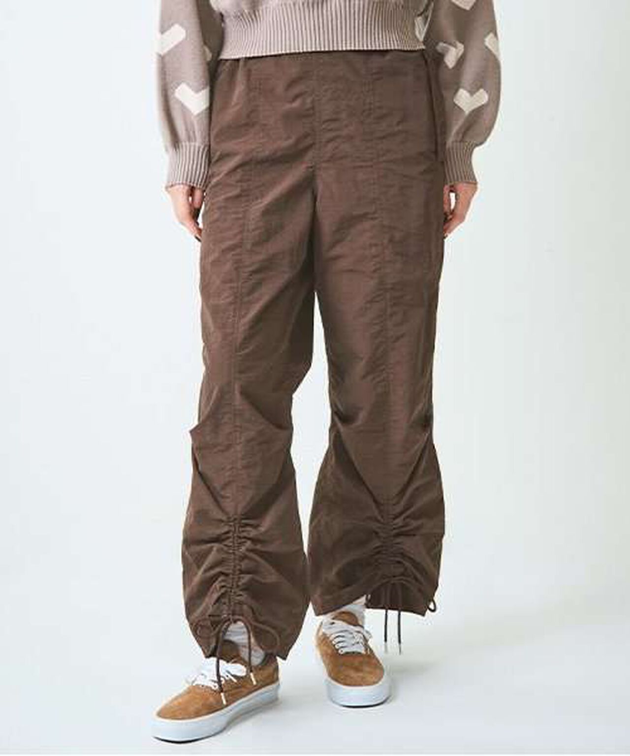 Shirred Wide Pants,Navy, large image number 15