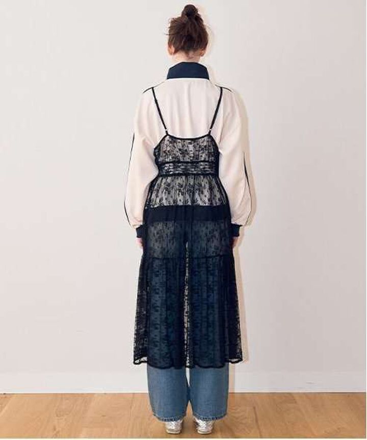 Sheer One-Piece Dress,Off white, medium image number 6