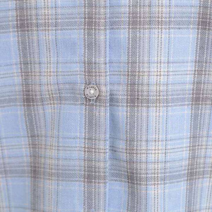 [Set Item] Brushed Checkered Shirt + Long Sleeve T-Shirt,Sax blue, medium image number 17