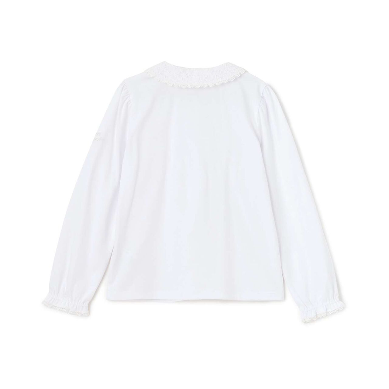 Lace Collar Cut and Sew Blouse,White, large image number 1
