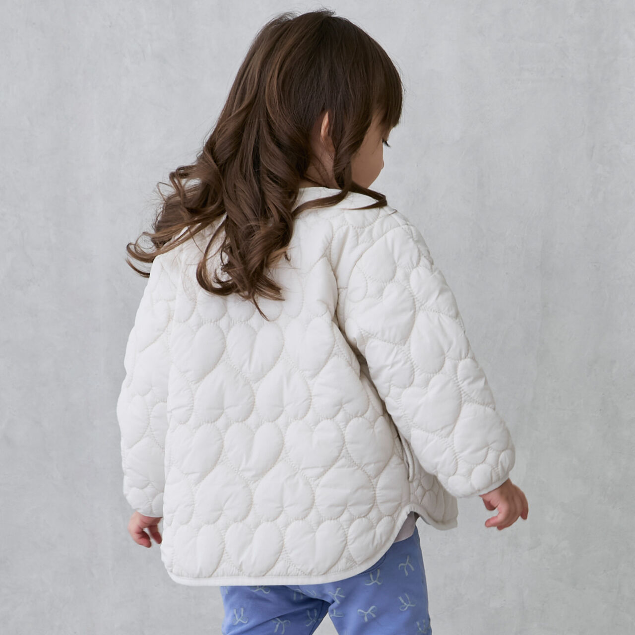 Link Heart Quilted Jacket,Mocha tea, large image number 3