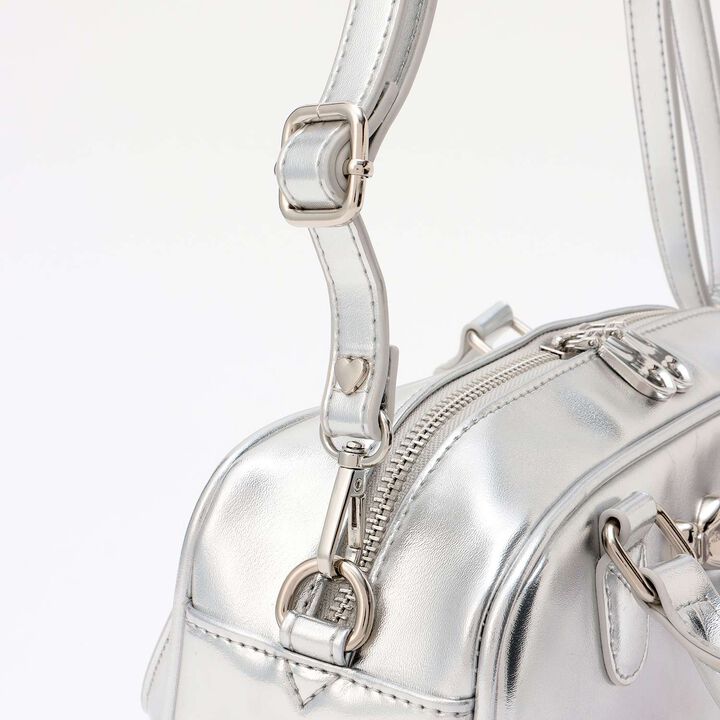 Charm Attached 2 WAY Shoulder Bag,Light pink, medium image number 2