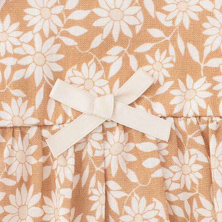 [Link] Floral Shirred One-Piece Dress (Baby Size),Light beige, medium image number 15