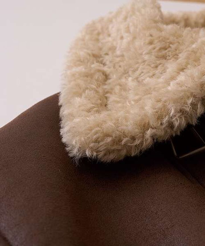 Mouton-Style Jacket,Ivory, medium image number 13