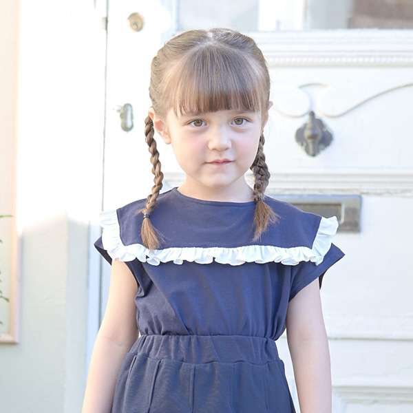 Non-Deforming Soft Cotton Frill Sailor Collar Top | Narumiya