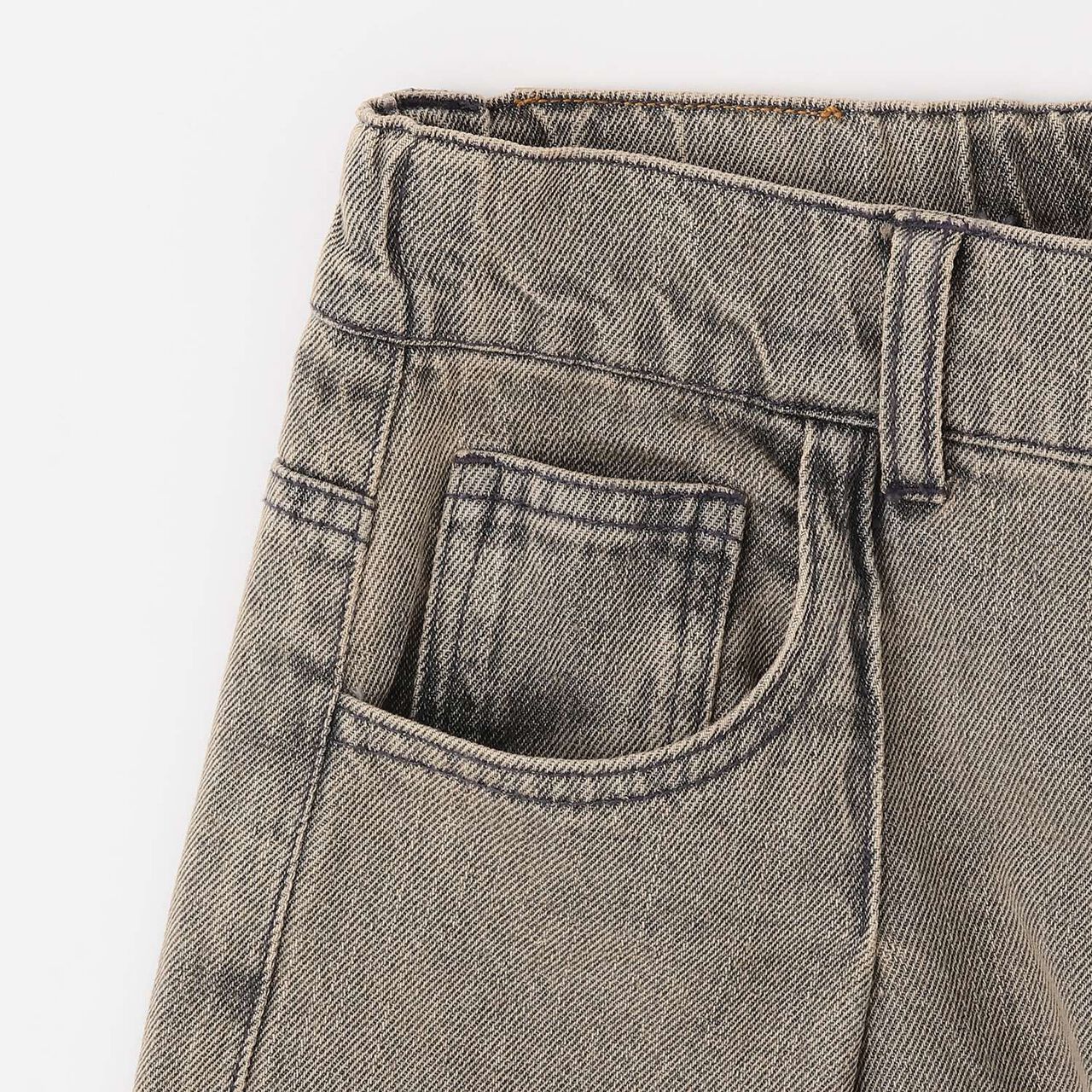 [LTXC] Tack Wide Denim Pants [Set Available],Gray, large image number 14