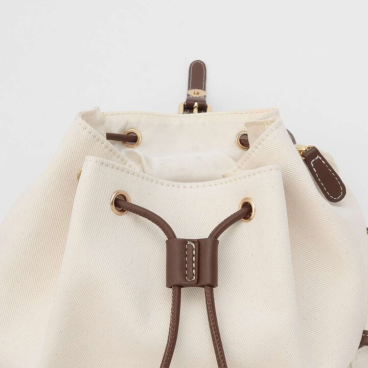 Canvas & Faux Leather Mini Backpack,Black, medium image number 4