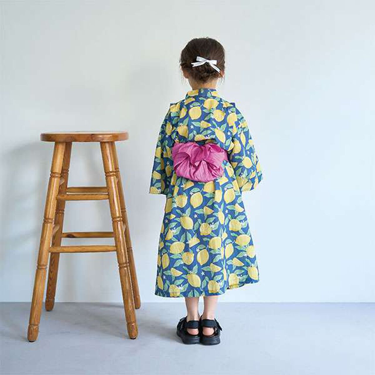 Easy-to-Wear One-Piece Yukata,Cream, large image number 3