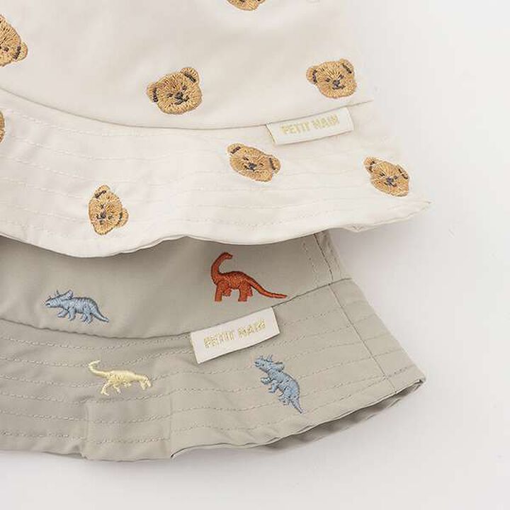 [Heat-Resistant] Embroidered Bucket Hat,Off white, medium image number 13