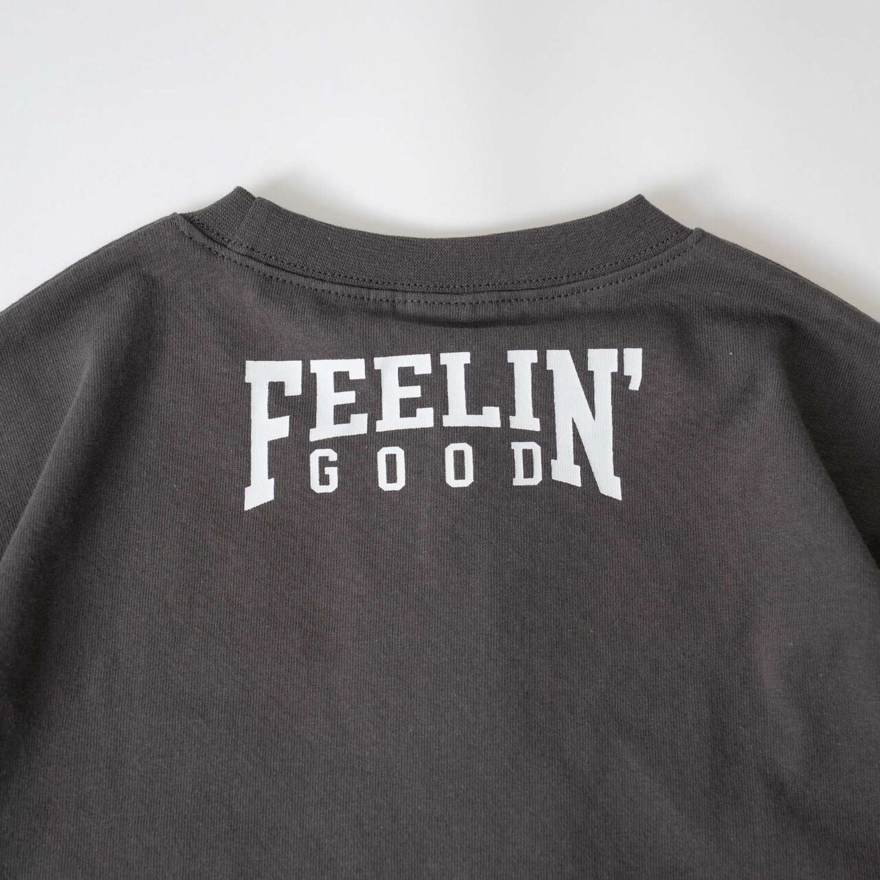 [USA Cotton] AND Logo College Wide Long Sleeve T-Shirt,Blue gray, large image number 8