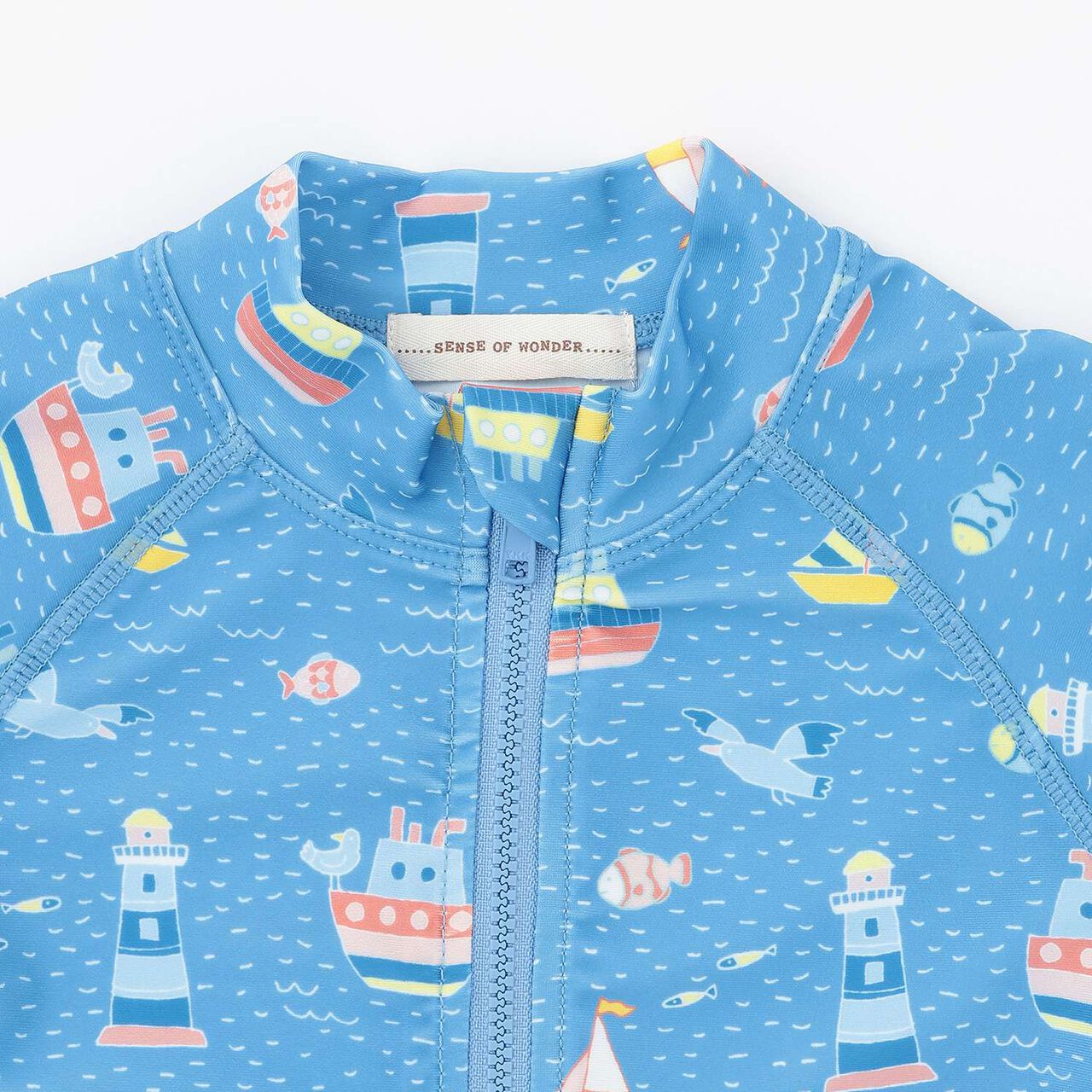 [SWIM] Boys' Marine Pattern Rash Guard [UV Protection],Blue, large image number 6