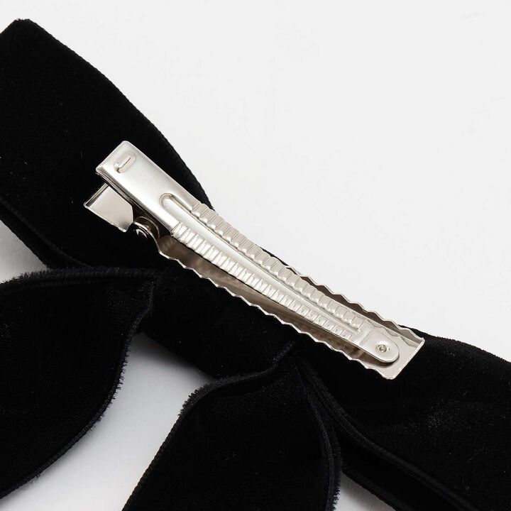 Bijou Ribbon Hair Clip,Black, medium image number 7