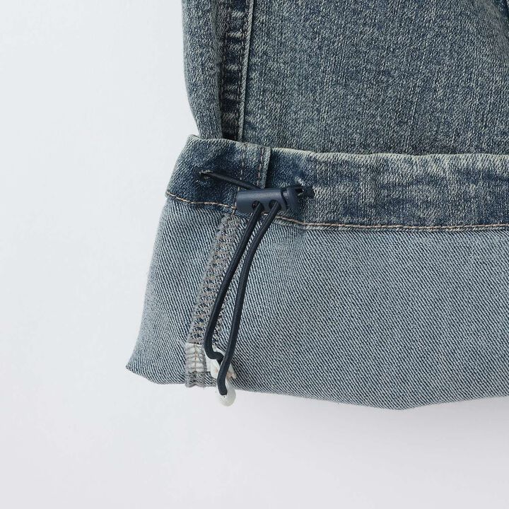 Quick-Dry Stretch Denim Cargo Pants,Gray, medium image number 16