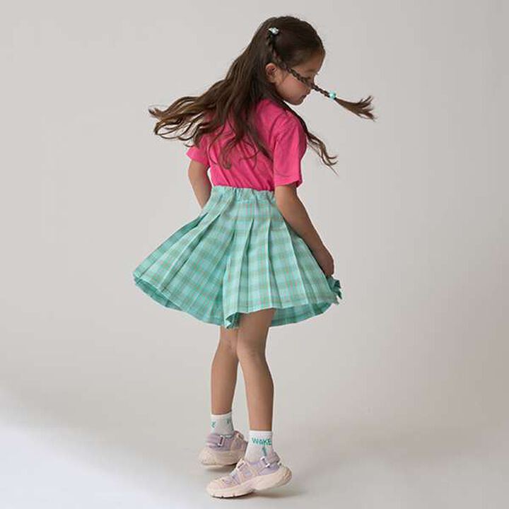 Check Pleats Culottes,Turquoise, medium image number 15