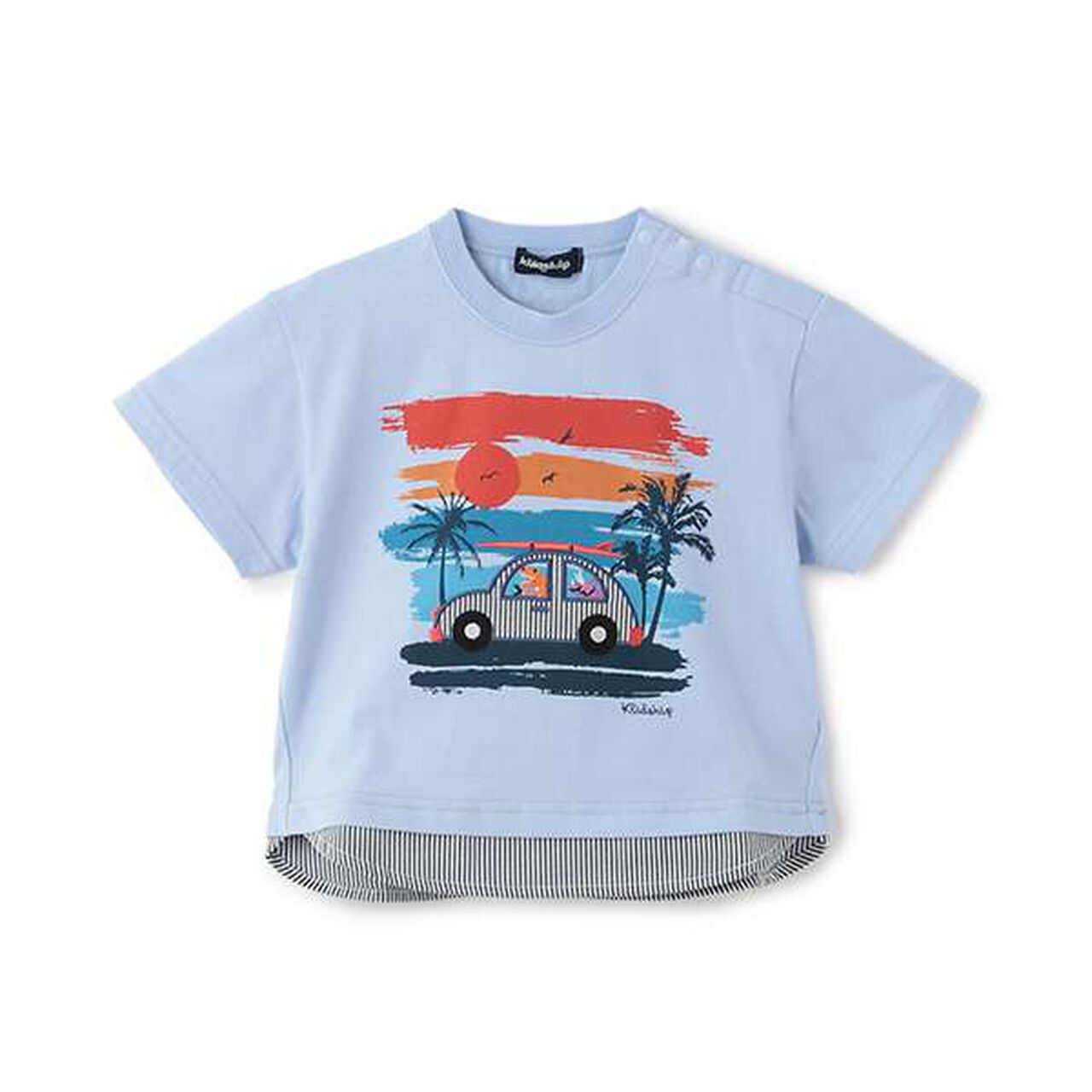 Sunset Car Short Sleeve T-Shirt,Beige, large image number 12