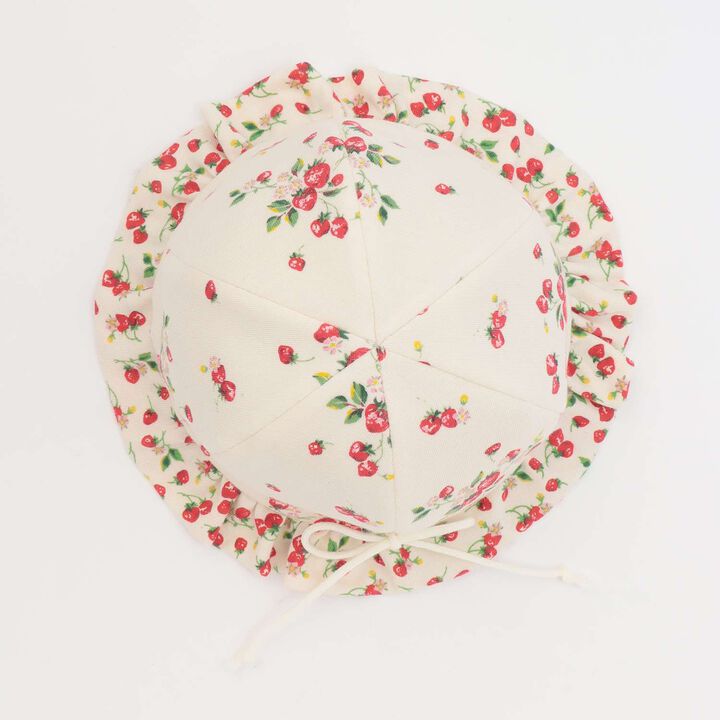 Wild Strawberry Flower Hat [Organic] [Made in Japan],Pearl white, medium image number 3