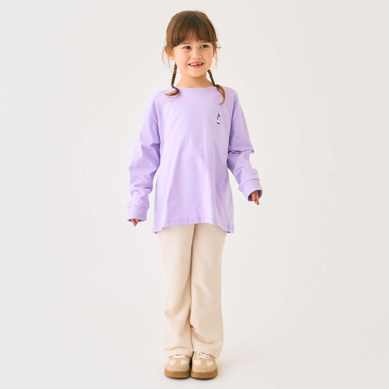 Bear One-Point Long Sleeve T-Shirt,Off white, large image number 13