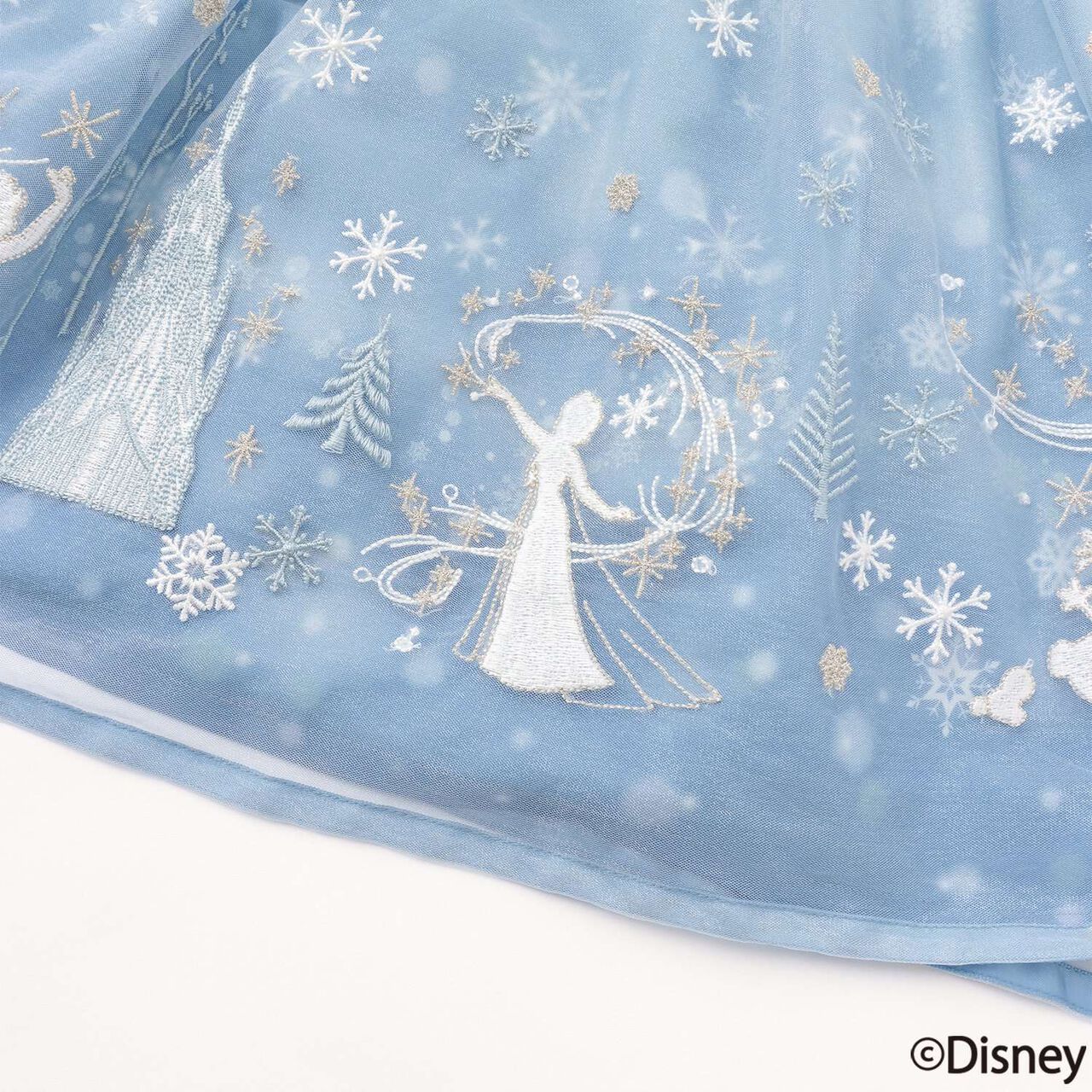 [Elsa] Frozen One-Piece Dress,Sax blue, large image number 9