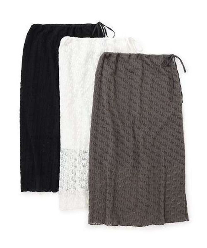 Reversible Lace Skirt,Charcoal gray, medium image number 7