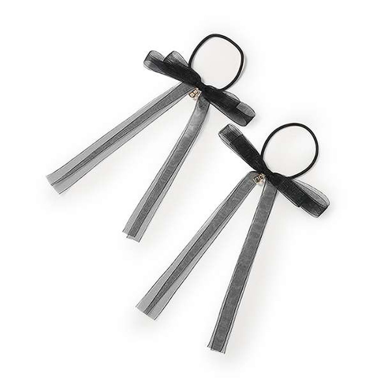 Ribbon Ponytail Holders (Set of 2),Off white, large image number 6