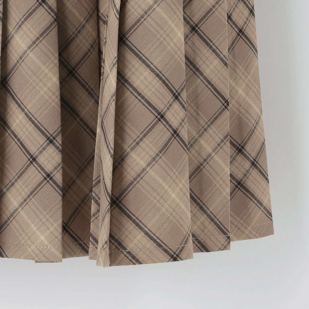 Twin Ribbon Jumper Skirt & T-Shirt Set,Brown, large image number 12