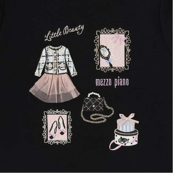 Frame Scalloped Hem Long Sleeve T-Shirt,Lavender, medium image number 3