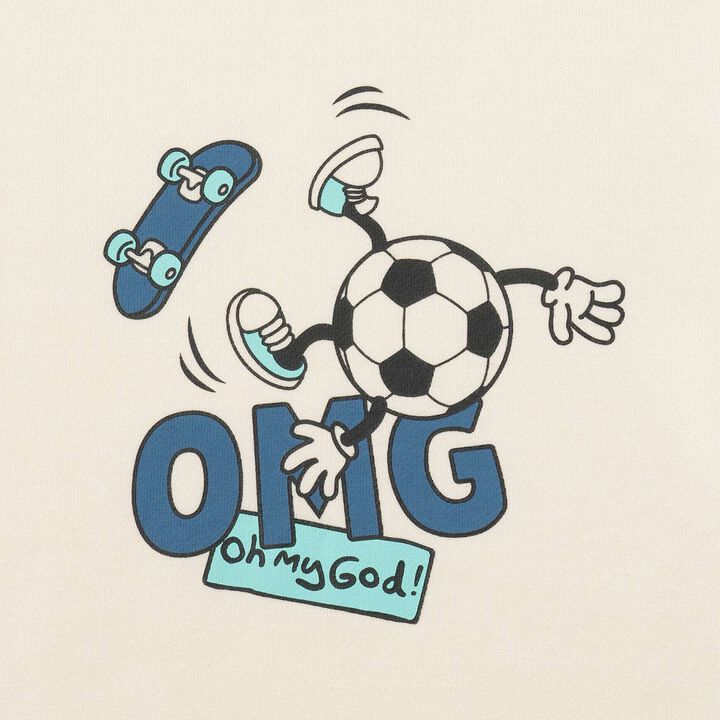 OMG Print Pullover,Blue green, medium image number 3