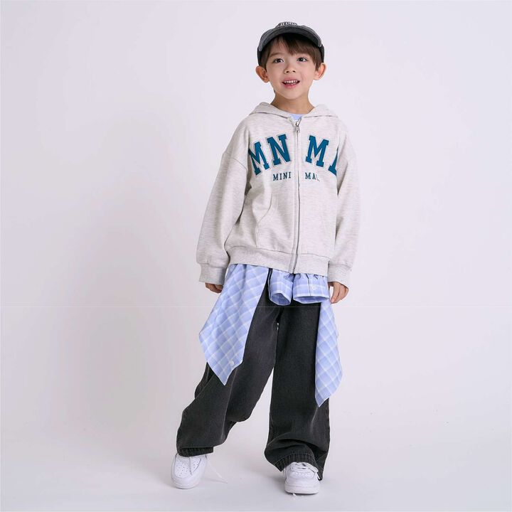 Quick-Dry Logo Zip Parka [Sarasara Plus],Top gray, medium image number 6