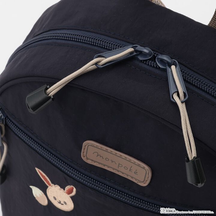 [Monpoke] Face Embroidered Backpack,Navy, medium image number 2