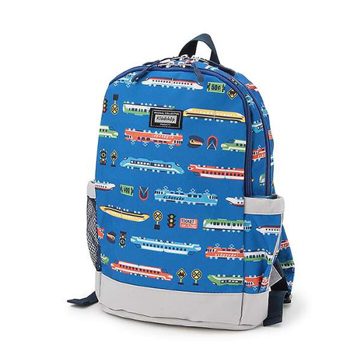All-Over Train Print Backpack,Blue, medium image number 0