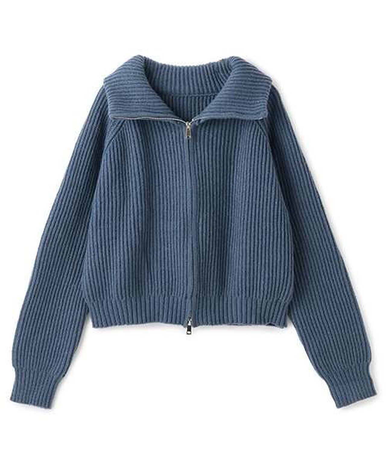 Stand Zip Knitwear,Top gray, large image number 13